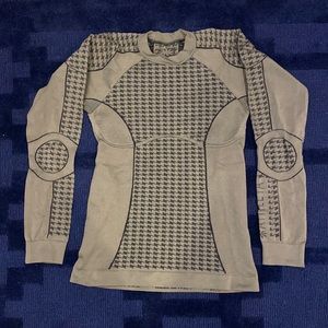 Athleta M/L houndstooth base layer